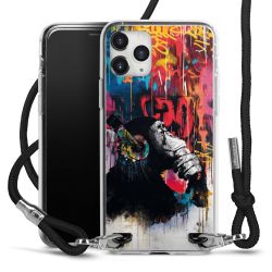 New Carry Case Transparent Stoff schwarz/silber