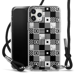 New Carry Case Transparent Stoff schwarz/silber