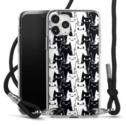 New Carry Case Transparent Stoff schwarz/silber