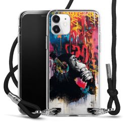 New Carry Case Transparent Stoff schwarz/silber