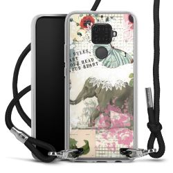 Carry Case Transparent Fabric black/silver