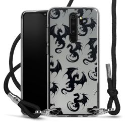 New Carry Case Transparent Stoff schwarz/silber