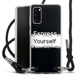 New Carry Case Transparent Stoff schwarz/silber