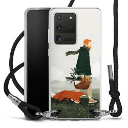 New Carry Case Transparent Stoff schwarz/silber