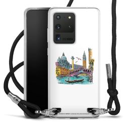 New Carry Case Transparent Stoff schwarz/silber