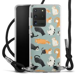 New Carry Case Transparent Stoff schwarz/silber