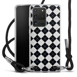 New Carry Case Transparent Stoff schwarz/silber