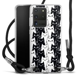 New Carry Case Transparent Stoff schwarz/silber