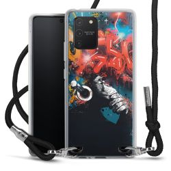 New Carry Case Transparent Stoff schwarz/silber