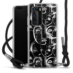 Carry Case Transparent Fabric black/silver