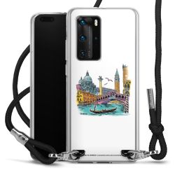 New Carry Case Transparent Stoff schwarz/silber