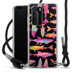 New Carry Case Transparent Stoff schwarz/silber