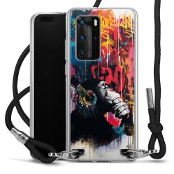 New Carry Case Transparent Stoff schwarz/silber