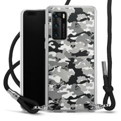 New Carry Case Transparent Stoff schwarz/silber