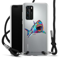 New Carry Case Transparent Stoff schwarz/silber