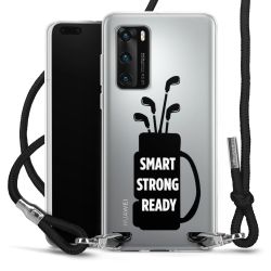 New Carry Case Transparent Stoff schwarz/silber