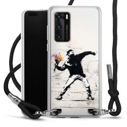 New Carry Case Transparent Stoff schwarz/silber