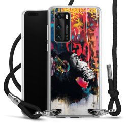 New Carry Case Transparent Stoff schwarz/silber