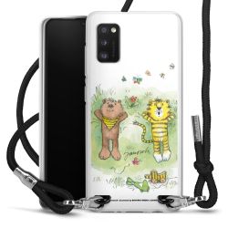 New Carry Case Transparent Stoff schwarz/silber