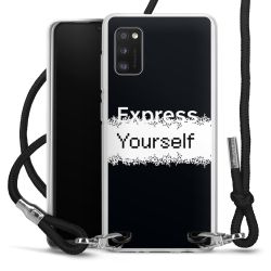 New Carry Case Transparent Stoff schwarz/silber