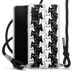 New Carry Case Transparent Stoff schwarz/silber