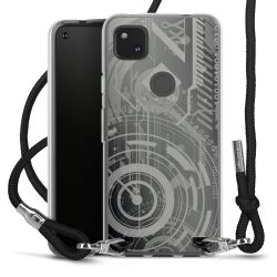 Carry Case Transparent Fabric black/silver