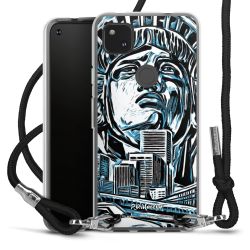 Carry Case Transparent Fabric black/silver