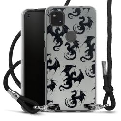 New Carry Case Transparent Stoff schwarz/silber