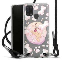 New Carry Case Transparent Stoff schwarz/silber