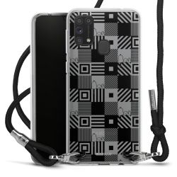 New Carry Case Transparent Stoff schwarz/silber