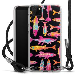 New Carry Case Transparent Stoff schwarz/silber