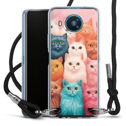 New Carry Case Transparent Stoff schwarz/silber