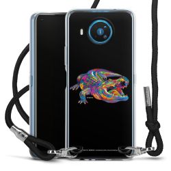 New Carry Case Transparent Stoff schwarz/silber