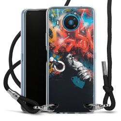 New Carry Case Transparent Stoff schwarz/silber