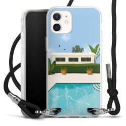 New Carry Case Transparent Stoff schwarz/silber