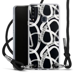 New Carry Case Transparent Stoff schwarz/silber