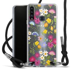 New Carry Case Transparent Stoff schwarz/silber