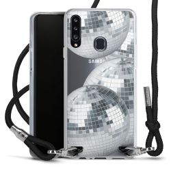 New Carry Case Transparent Stoff schwarz/silber