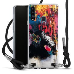 New Carry Case Transparent Stoff schwarz/silber