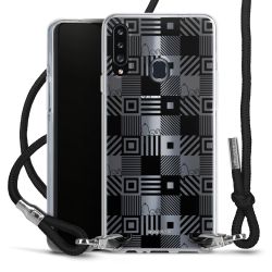 New Carry Case Transparent Stoff schwarz/silber