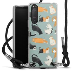 New Carry Case Transparent Stoff schwarz/silber