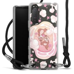 New Carry Case Transparent Stoff schwarz/silber