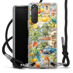 New Carry Case Transparent Stoff schwarz/silber