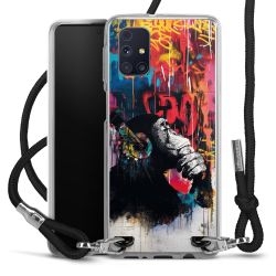 New Carry Case Transparent Stoff schwarz/silber