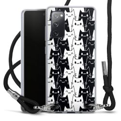 New Carry Case Transparent Stoff schwarz/silber