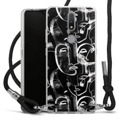 Carry Case Transparent Fabric black/silver