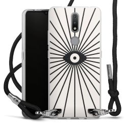 Carry Case Transparent Fabric black/silver