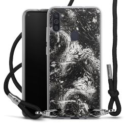 Carry Case Transparent Fabric black/silver