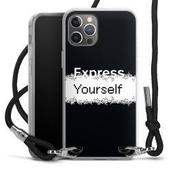 New Carry Case Transparent Stoff schwarz/silber