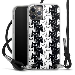 New Carry Case Transparent Stoff schwarz/silber